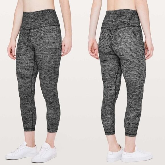 Lululemon Align Pant II *25" Leggings Twillines Ice Grey Black High Rise Waist - Picture 16 of 16